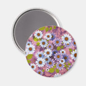 Blumenmuster 1 magnet (Vorderseite/Rückseite)