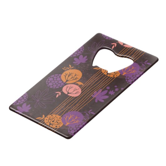 Blumenmuster 2 3 geldbeutel flaschenöffner (Rückseite Schrägansicht)