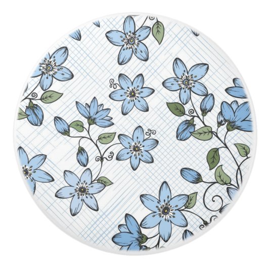 Blumenmuster 2 3 keramikknauf (Vorderseite)