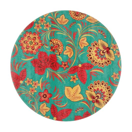 Blumenmuster 2 3 schneidebrett (Vorderseite)