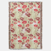 Blumenmuster 2 der abstrakten Eleganz Decke (Vorderseite Vertikal)