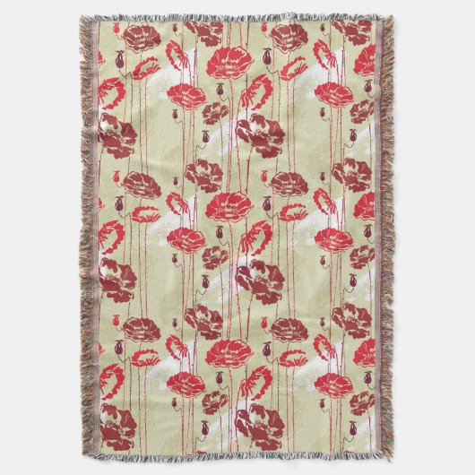 Blumenmuster 2 der abstrakten Eleganz Decke (Vorderseite Vertikal)