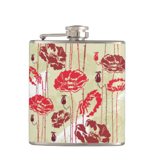 Blumenmuster 2 der abstrakten Eleganz Flachmann