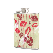 Blumenmuster 2 der abstrakten Eleganz Flachmann (Links)