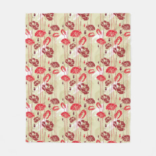 Blumenmuster 2 der abstrakten Eleganz Fleecedecke
