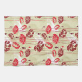 Blumenmuster 2 der abstrakten Eleganz Geschirrtuch (Horizontal)