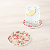 Blumenmuster 2 der abstrakten Eleganz Getränkeuntersetzer (Seite)