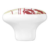 Blumenmuster 2 der abstrakten Eleganz Keramikknauf (Seitenansicht)