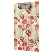 Blumenmuster 2 der abstrakten Eleganz Klemmbrett (Links)