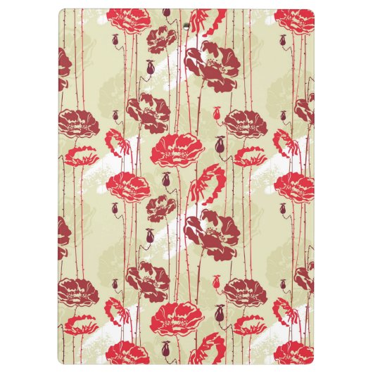 Blumenmuster 2 der abstrakten Eleganz Klemmbrett (Rückseite)