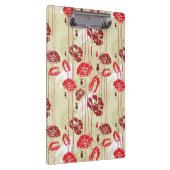 Blumenmuster 2 der abstrakten Eleganz Klemmbrett (Rechts)