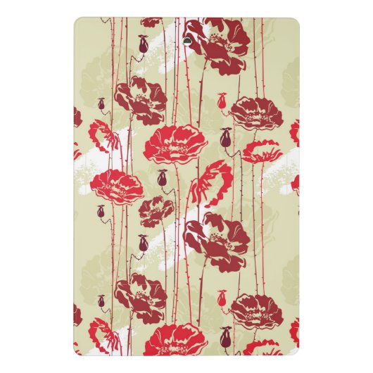 Blumenmuster 2 der abstrakten Eleganz Mini Klemmbrett (Rückseite)