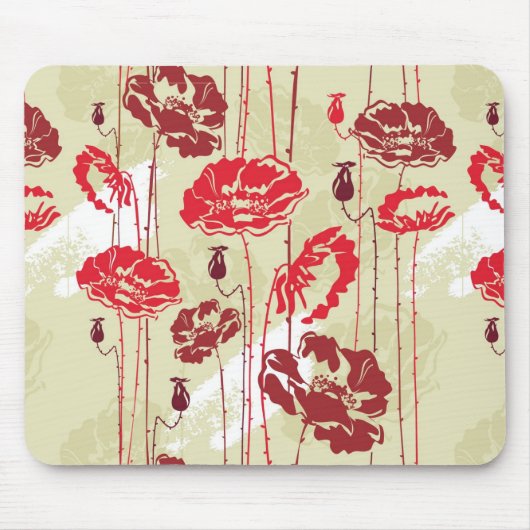 Blumenmuster 2 der abstrakten Eleganz Mousepad (Vorne)