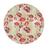 Blumenmuster 2 der abstrakten Eleganz Schneidebrett (Vorderseite)