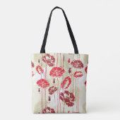 Blumenmuster 2 der abstrakten Eleganz Tasche (Rückseite)