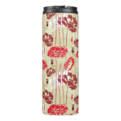 Blumenmuster 2 der abstrakten Eleganz Thermosbecher (Rückseite)