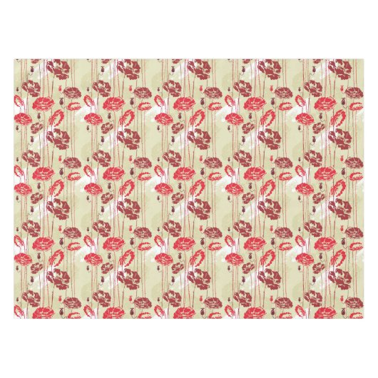 Blumenmuster 2 der abstrakten Eleganz Tischdecke (Vorderseite (Horizontal))