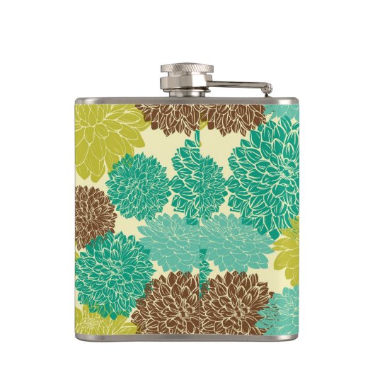 Blumenmuster 2 flachmann (Rückseite)