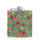 Blumenmuster 2 flachmann (Vorderseite)