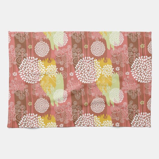 Blumenmuster 2 geschirrtuch (Horizontal)