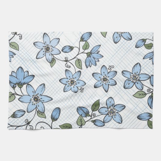 Blumenmuster 2 geschirrtuch (Horizontal)