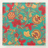 Blumenmuster 2 glasuntersetzer (Vorderseite)