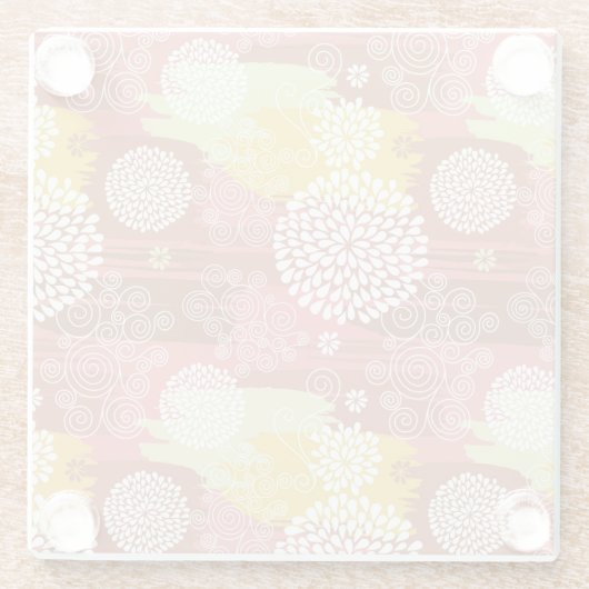 Blumenmuster 2 glasuntersetzer (Rückseite)