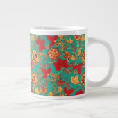 Blumenmuster 2 Jumbo-Tasse (Rechts)