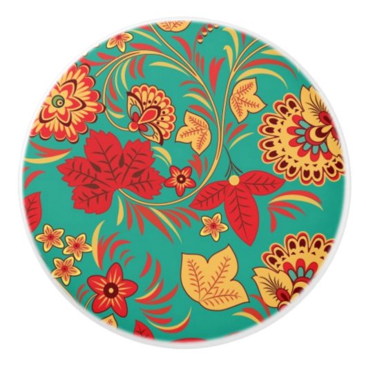 Blumenmuster 2 keramikknauf (Vorderseite)