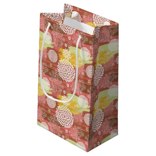 Blumenmuster 2 kleine geschenktüte (Rückseite Schrägansicht)
