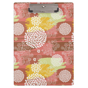 Blumenmuster 2 klemmbrett