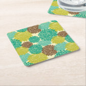 Blumenmuster 2 rechteckiger pappuntersetzer (angewinkelt)