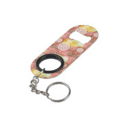 Blumenmuster 2 schlüsselanhängerflaschenöffner (Rückseite Schrägansicht)