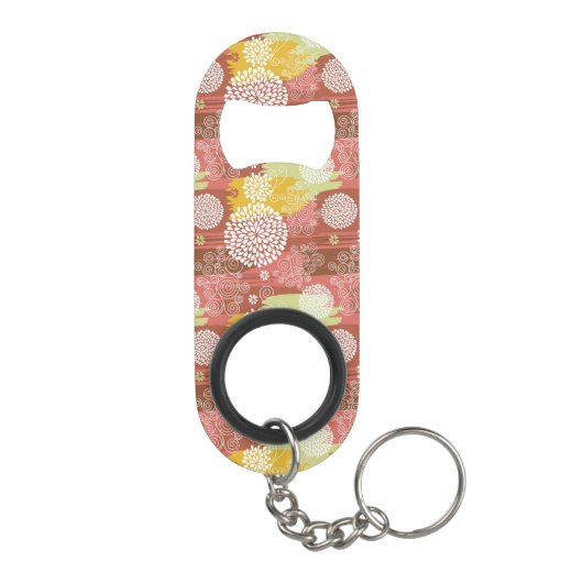 Blumenmuster 2 schlüsselanhängerflaschenöffner (Rückseite)