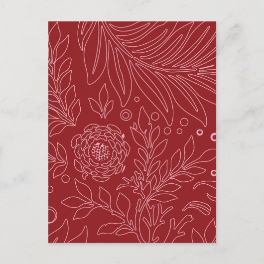 Blumenmuster 30 feiertagspostkarte (Vorderseite)