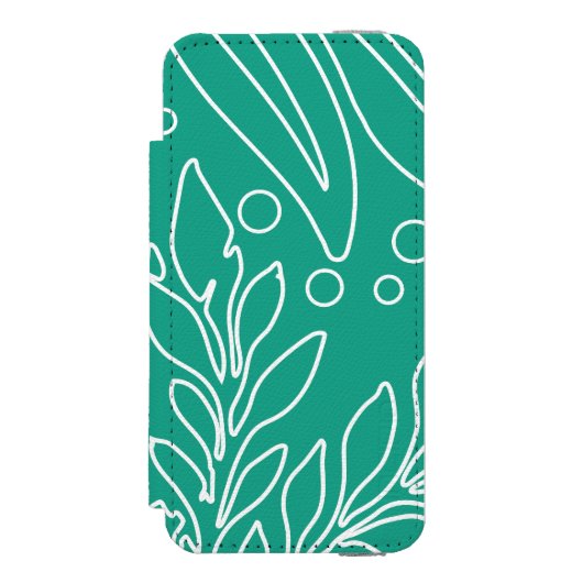 Blumenmuster 34 incipio iPhone Geldbeutel-Hülle (Folio Vorderseite)