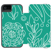 Blumenmuster 34 incipio iPhone Geldbeutel-Hülle (Folio Geöffnet)