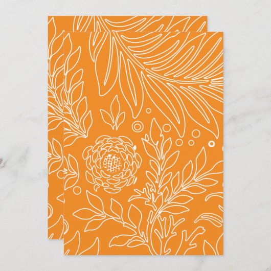 Blumenmuster 35 dankeskarte (Vorne/Hinten)