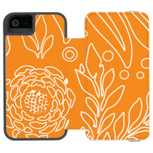 Blumenmuster 35 incipio watson™ iPhone 5 geldbörsen hülle