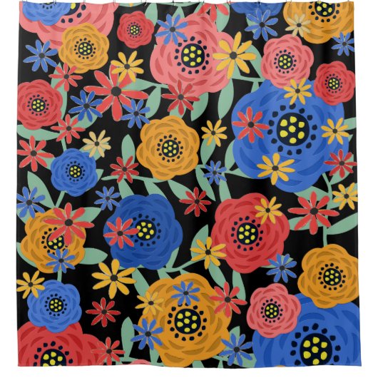 Blumenmuster 3618 duschvorhang (Vorderseite)