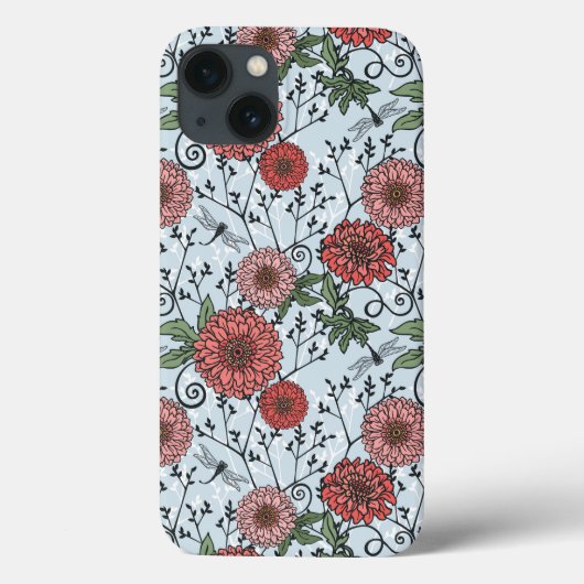 Blumenmuster 3 Case-Mate iPhone hülle (Rückseite)