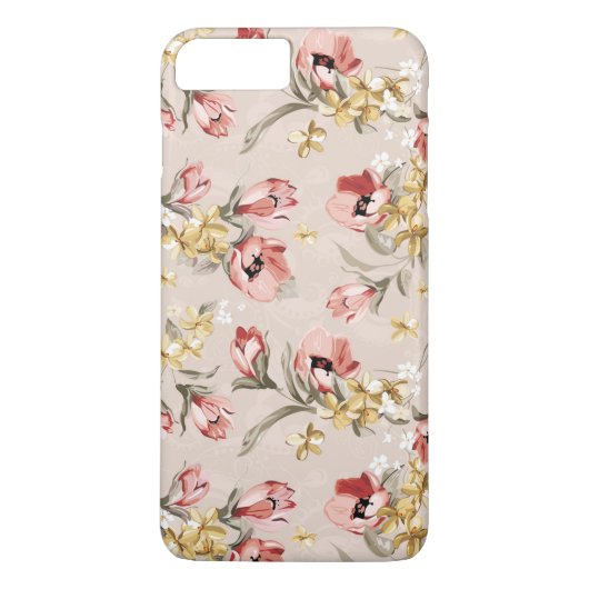 Blumenmuster 3 der abstrakten Eleganz Case-Mate iPhone Hülle (Rückseite)