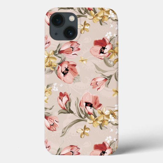 Blumenmuster 3 der abstrakten Eleganz Case-Mate iPhone Hülle (Rückseite)