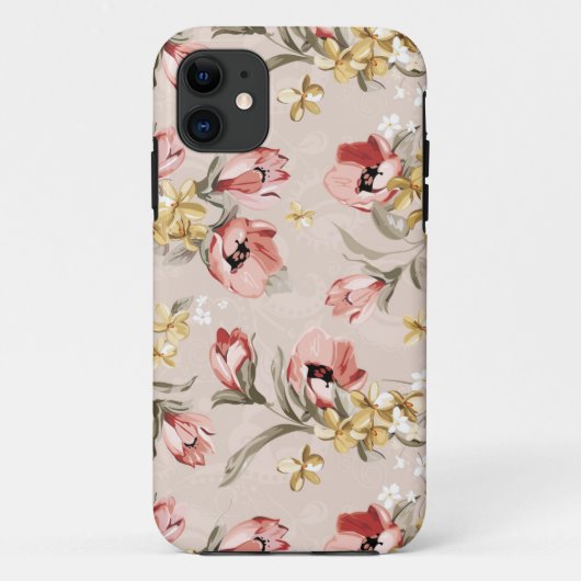 Blumenmuster 3 der abstrakten Eleganz Case-Mate iPhone Hülle (Rückseite)