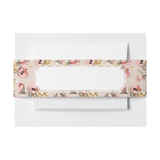 Blumenmuster 3 der abstrakten Eleganz Einladungsbanderole (Vorderseite Beispiel)