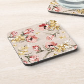 Blumenmuster 3 der abstrakten Eleganz Getränkeuntersetzer (Linke Seite)