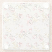 Blumenmuster 3 der abstrakten Eleganz Glasuntersetzer (Rückseite)