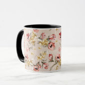 Blumenmuster 3 der abstrakten Eleganz Tasse (Vorderseite Links)