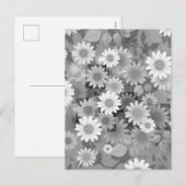 Blumenmuster 3 feiertagspostkarte (Vorne/Hinten)