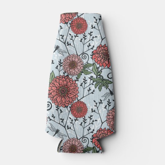 Blumenmuster 3 flaschenkühler (Vorderseite)